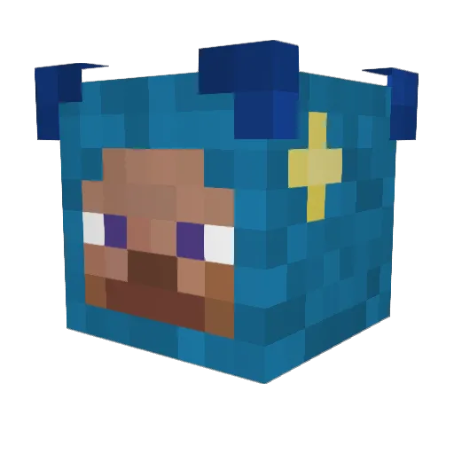 TheFretful Minecraft avatar head, 3D render
