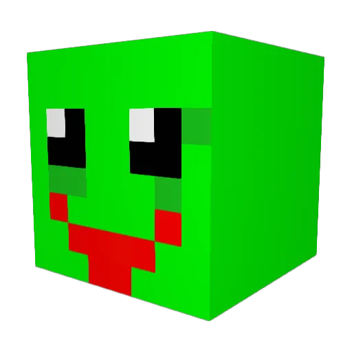 TheFrogXD Minecraft avatar head, 3D render