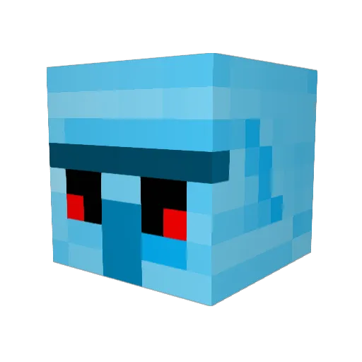 TheFrozenGolem Minecraft avatar head, 3D render