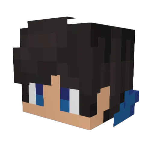 TheFrozenMiner Minecraft avatar head, 3D render