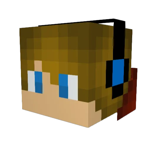 TheFunnyAmerican Minecraft avatar head, 3D render