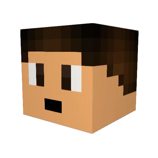 TheFuzzlord Minecraft avatar head, 3D render