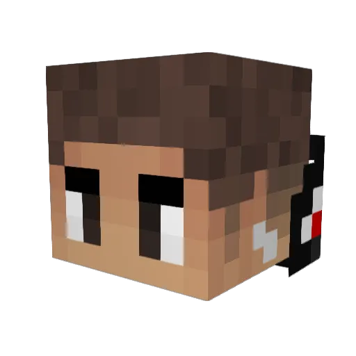 TheGODop Minecraft avatar head, 3D render