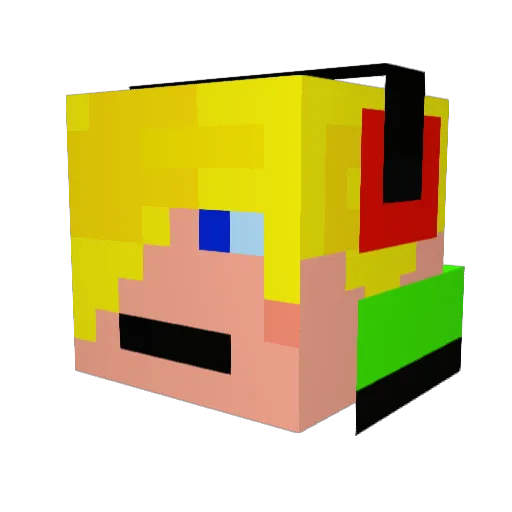 TheGaMeRaZz Minecraft avatar head, 3D render