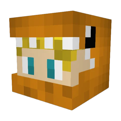 TheGaffers Minecraft avatar head, 3D render