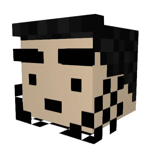 TheGamash Minecraft avatar head, 3D render