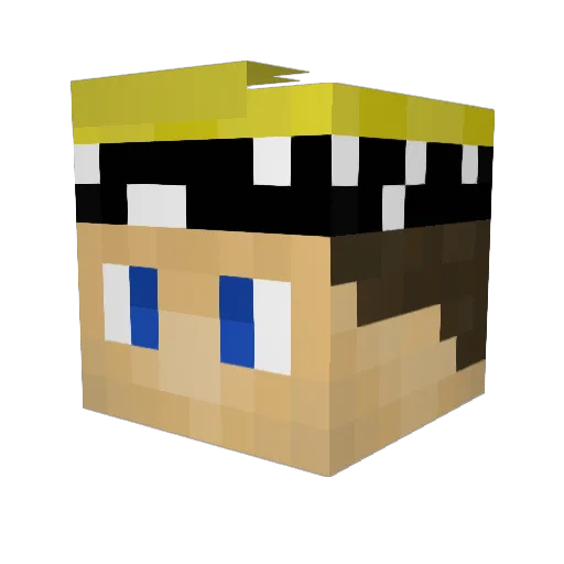 TheGameStar01 Minecraft avatar head, 3D render