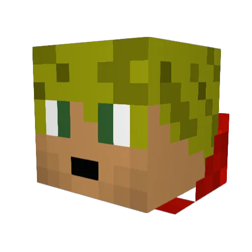TheGameWolff Minecraft avatar head, 3D render