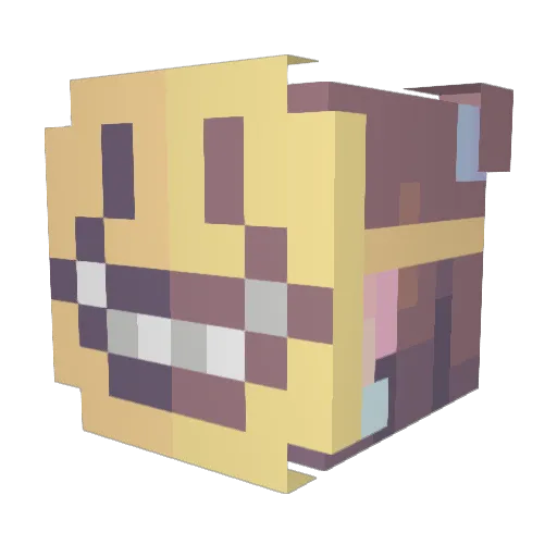TheGamerFoxy Minecraft avatar head, 3D render