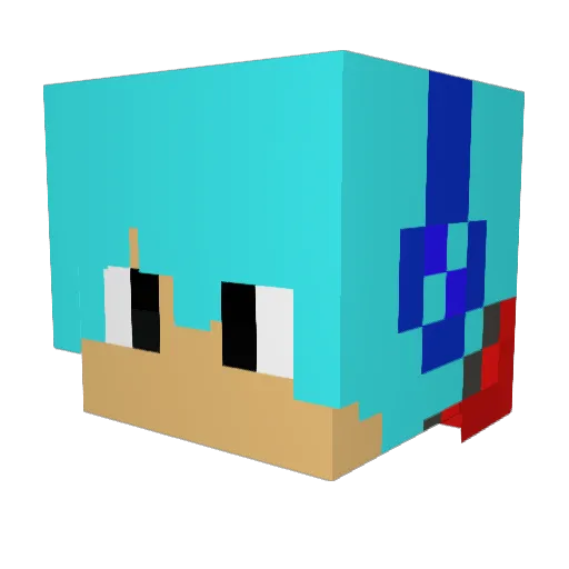 TheGamingCorgis Minecraft avatar head, 3D render