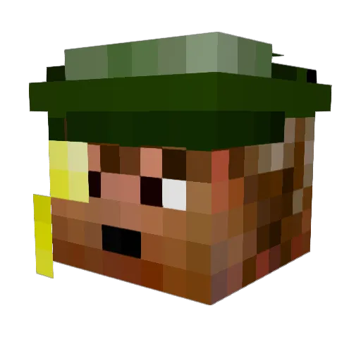 TheGamingGorrila Minecraft avatar head, 3D render
