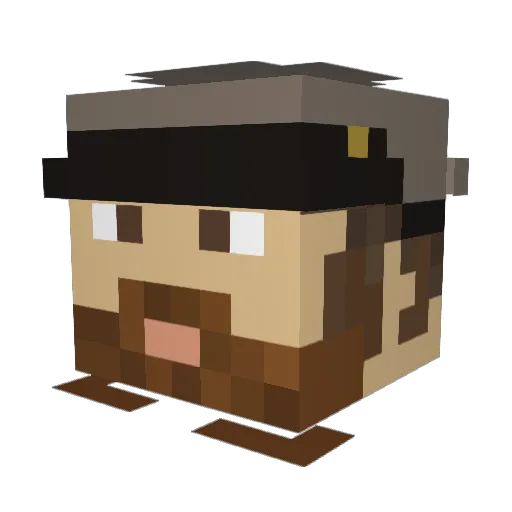 TheGamingIrish Minecraft avatar head, 3D render