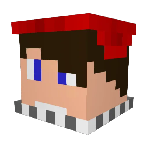 TheGandalft Minecraft avatar head, 3D render