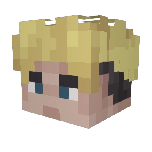 TheGarmik Minecraft avatar head, 3D render