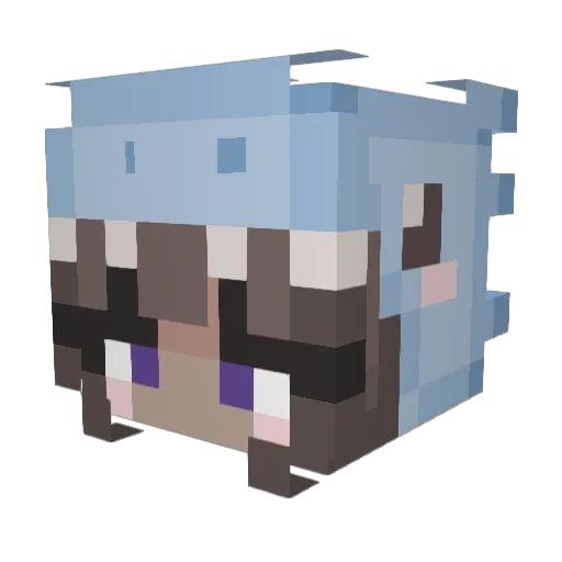 TheGayShaman Minecraft avatar head, 3D render