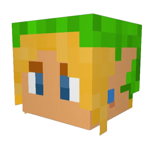 TheGaymur Minecraft avatar head, 3D render