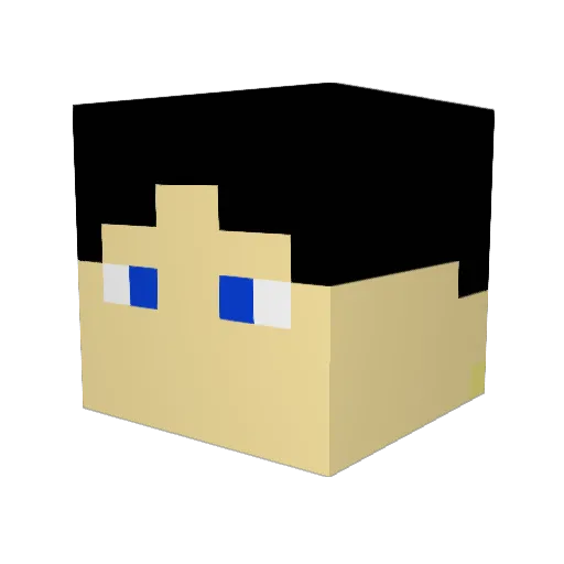 TheGeeUnit Minecraft avatar head, 3D render