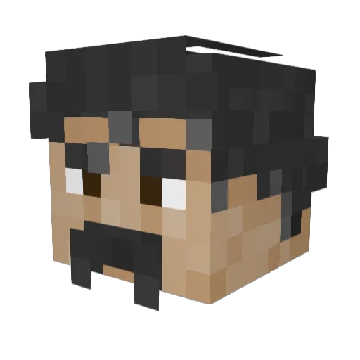 TheGentleDuck Minecraft avatar head, 3D render