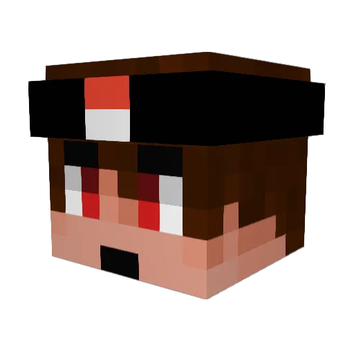 TheGhostX Minecraft avatar head, 3D render