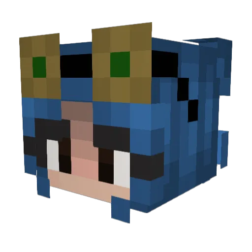 TheGhostlyPan Minecraft avatar head, 3D render