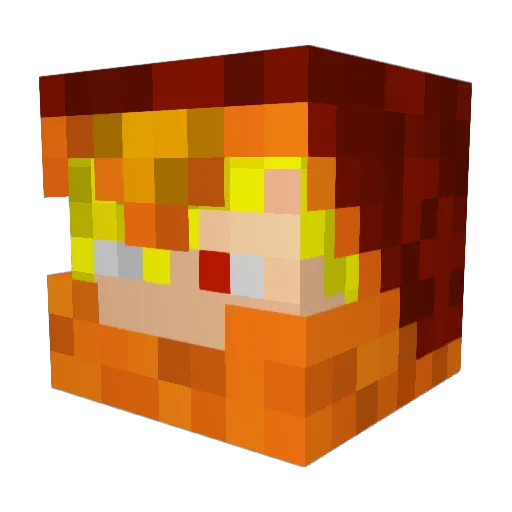 TheGiddyPhoenix Minecraft avatar head, 3D render