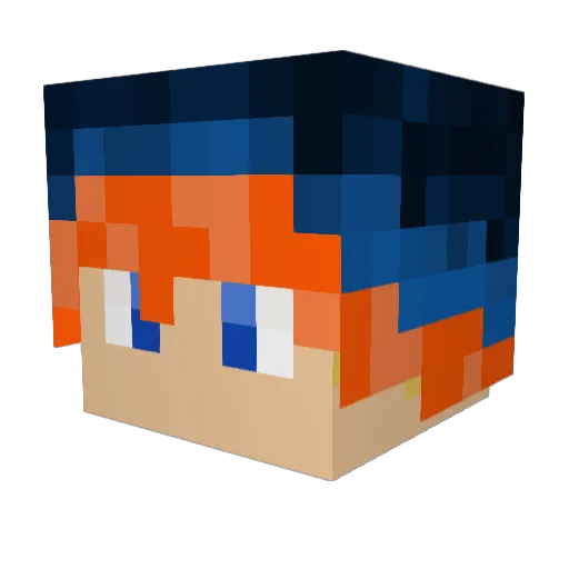 TheGingerDidIt Minecraft avatar head, 3D render