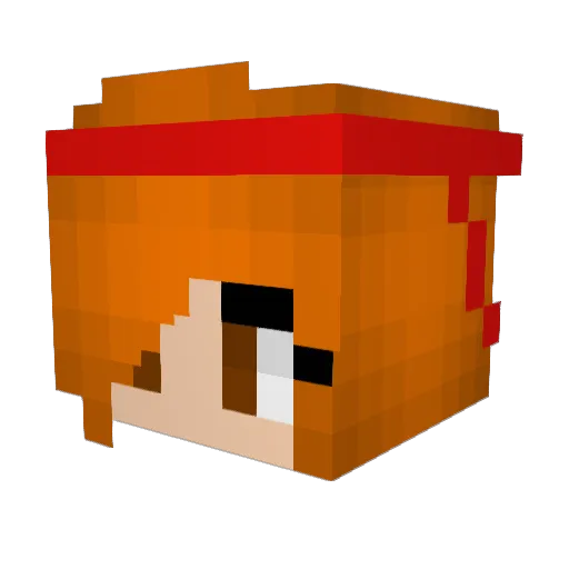 TheGingerNinja19 Minecraft avatar head, 3D render