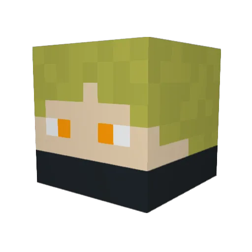 TheGlitch2 Minecraft avatar head, 3D render