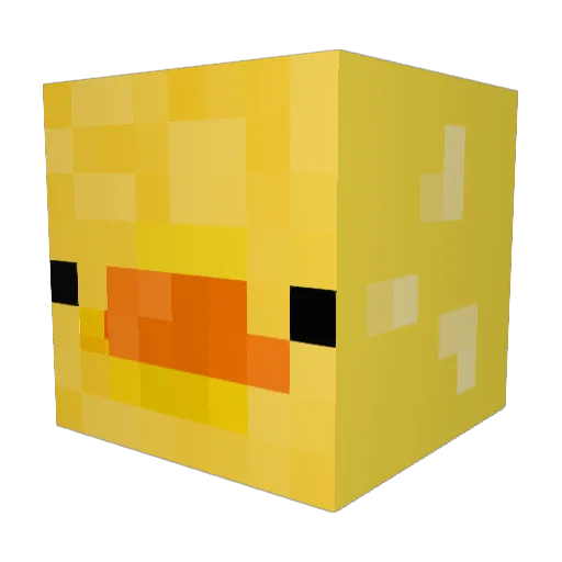 TheGlobalDuck Minecraft avatar head, 3D render