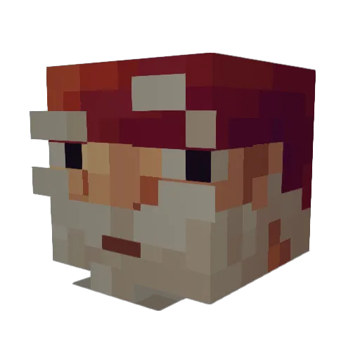 TheGnome69 Minecraft avatar head, 3D render