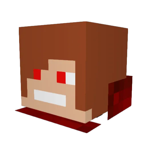 TheGnuper Minecraft avatar head, 3D render