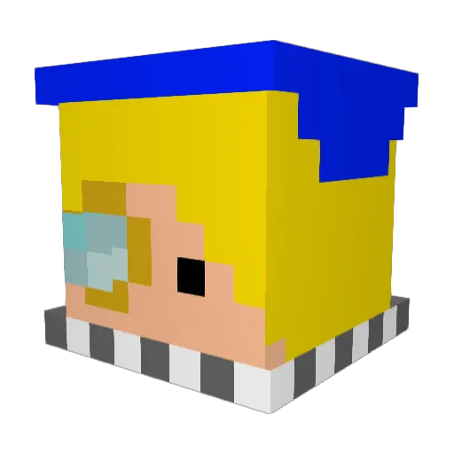 TheGoat3 Minecraft avatar head, 3D render
