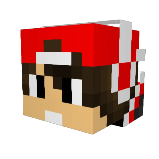 TheGodzMercenary Minecraft avatar head, 3D render