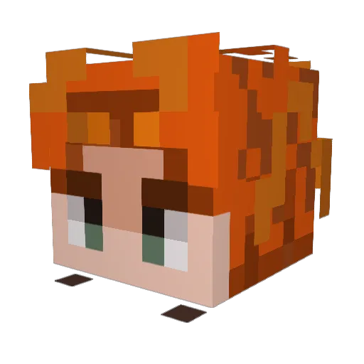 TheGoldGrain Minecraft avatar head, 3D render