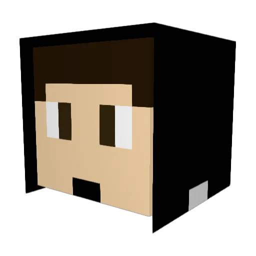 TheGoldHealing Minecraft avatar head, 3D render