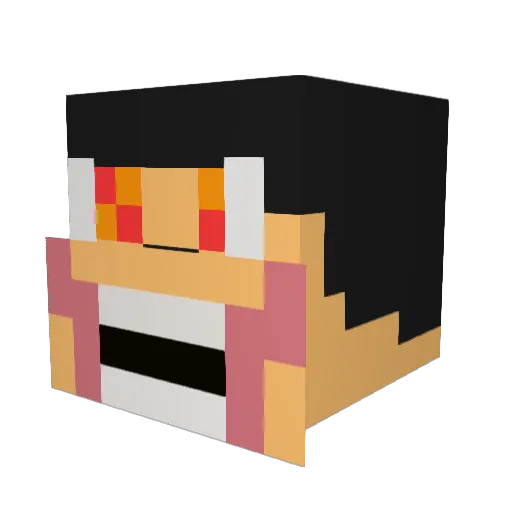 TheGolden24K Minecraft avatar head, 3D render