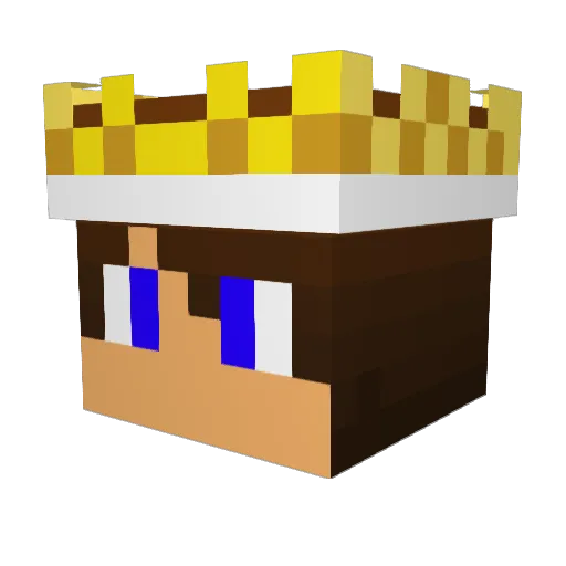 TheGoldenArmada Minecraft avatar head, 3D render