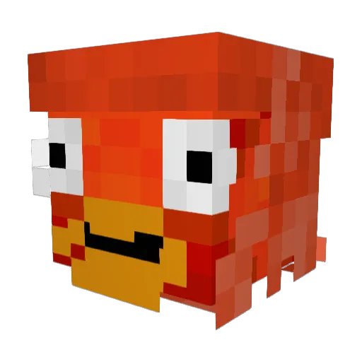 TheGoldenFishie Minecraft avatar head, 3D render
