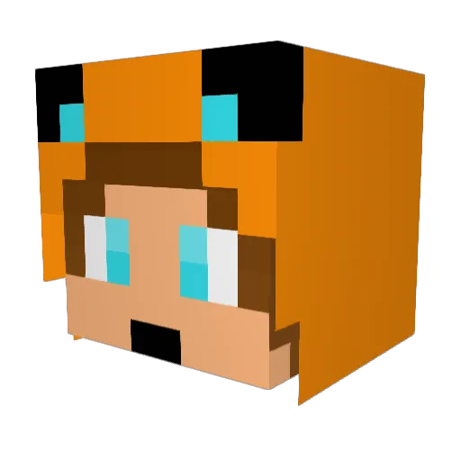 TheGoldenJustice Minecraft avatar head, 3D render