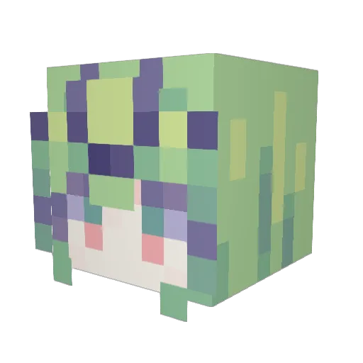 TheGoldenQueen Minecraft avatar head, 3D render