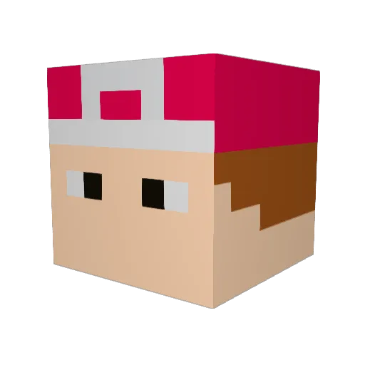 TheGoldenSmith Minecraft avatar head, 3D render