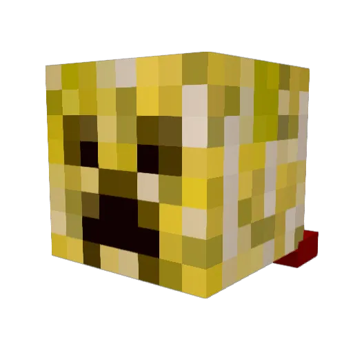 TheGoldnCreep3r Minecraft avatar head, 3D render