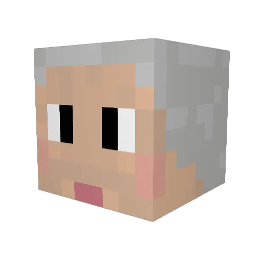 TheGothlord Minecraft avatar head, 3D render