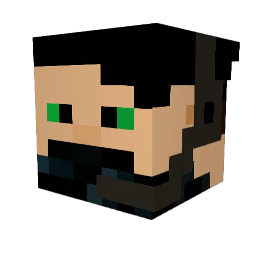 TheGouchin Minecraft avatar head, 3D render