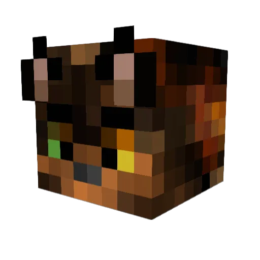 TheGreatKatya Minecraft avatar head, 3D render