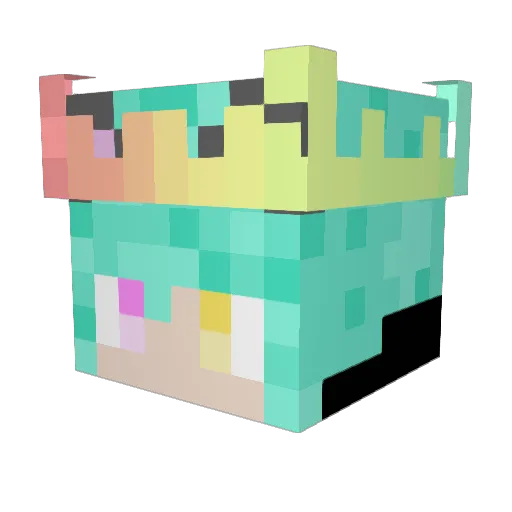 TheGreatSt0rm Minecraft avatar head, 3D render