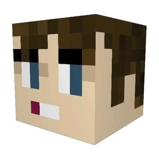 TheGreatSupremo Minecraft avatar head, 3D render