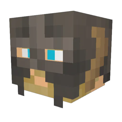 TheGreatWars Minecraft avatar head, 3D render