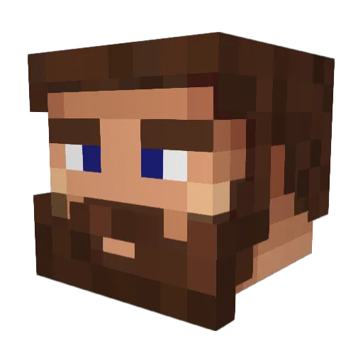TheGreatZelda Minecraft avatar head, 3D render