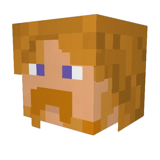 TheGreatsEWJ Minecraft avatar head, 3D render